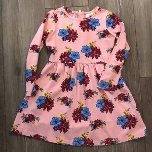 Pink floral print dress